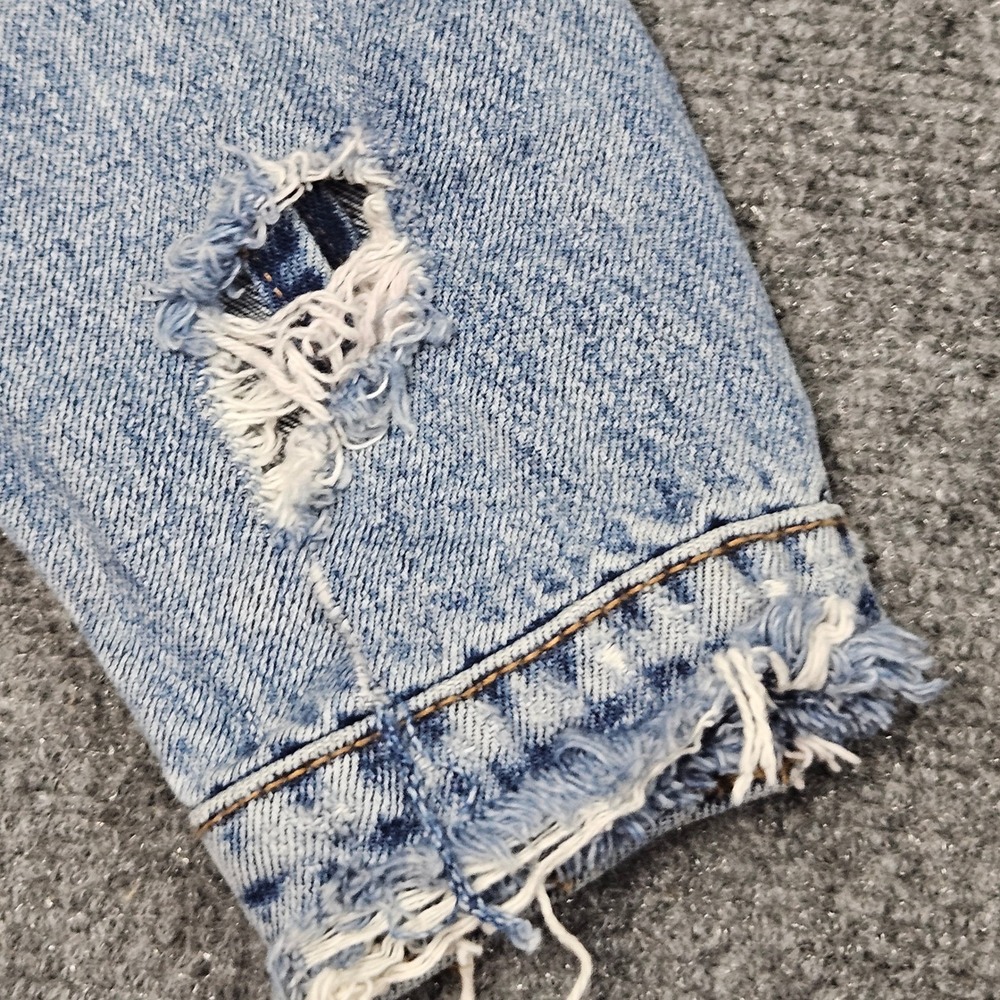 Patchwork Reworked Jean Jacket S Crop Distressed Y2K Style Grunge Street Vervet - Picture 5 of 14